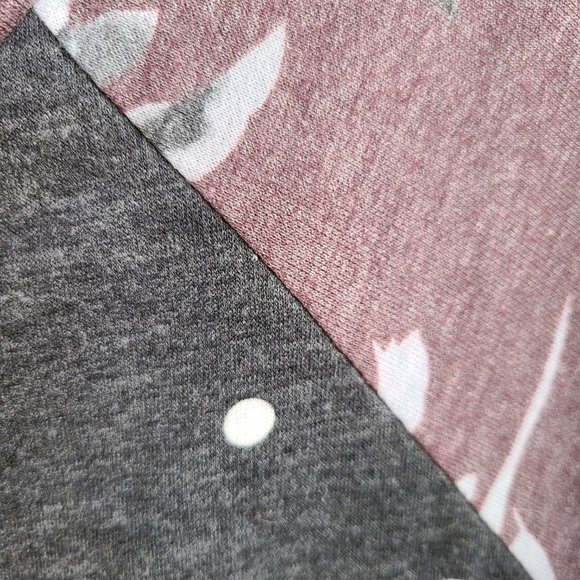 12PM By Mon Ami Women's Small Knit Top Polka Dot Long Sleeve Gray Mauve Size S - Picture 6 of 8